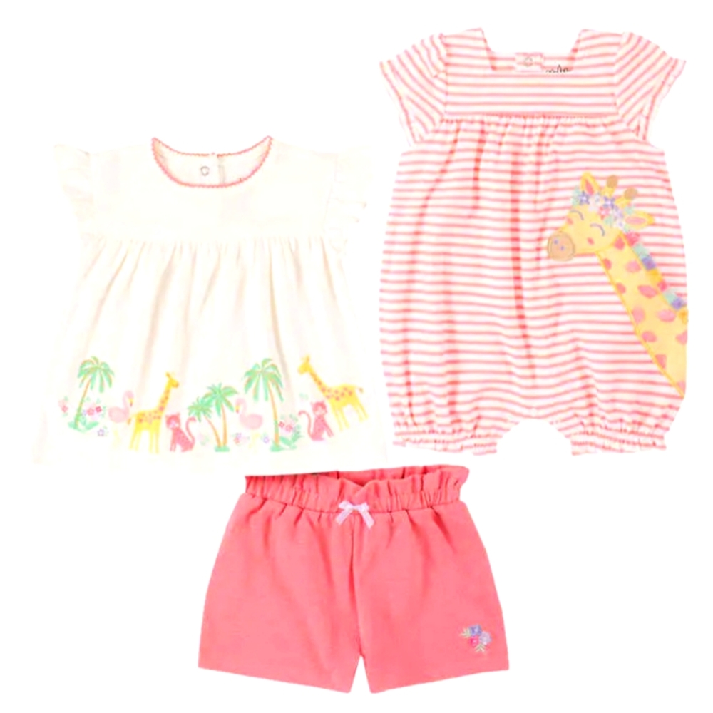 Kids Headquarters Infant romper set Giraffe